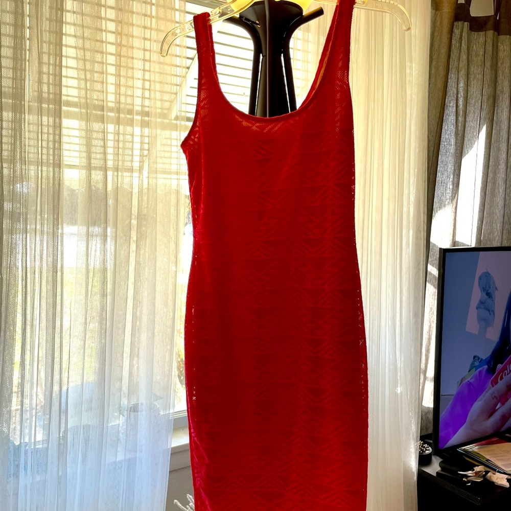 orange tight long dress